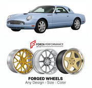 FORGED WHEELS RIMS for FORD THUNDERBIRD DELUXE RETRO 2002 - 2005

Custom forged wheels for Ford Thunderbird Deluxe Retro 2002 - 2005. Made-to-order monoblock, 2-piece and 3-piece rims in custom sizes, offsets, colors and finishes with guaranteed fitment.

We manufacture premium quality forged wheels rims for Ford Thunderbird Deluxe Retro 2002 - 2005 in any design, size, color.

THIS WHEEL DESIGN CAN BE CUSTOM-MADE FOR YOUR CAR IN ANY SIZE AND COLOR OPTIONS
Available in monoblock, 2-piece, 3-piece, duoblock,