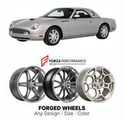 FORGED WHEELS RIMS for FORD THUNDERBIRD PACIFIC COAST ROADSTER RETRO 2002 - 2005

Custom forged wheels for Ford Thunderbird Pacific Coast Roadster Retro 2002 - 2005. Made-to-order monoblock, 2-piece and 3-piece rims in custom sizes, offsets, colors and finishes with guaranteed fitment.

We manufacture premium quality forged wheels rims for Ford Thunderbird Pacific Coast Roadster Retro 2002 - 2005 in any design, size, color.

THIS WHEEL DESIGN CAN BE CUSTOM-MADE FOR YOUR CAR IN ANY SIZE AND COLOR OPTIONS
Ava