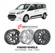 FORGED WHEELS RIMS for FORD TRANSIT CONNECT NORTH AMERICA 2014 - 2023

Custom forged wheels for Ford Transit Connect North America 2014 - 2023. Made-to-order monoblock, 2-piece and 3-piece rims in custom sizes, offsets, colors and finishes with guaranteed fitment.

We manufacture premium quality forged wheels rims for Ford Transit Connect North America 2014 - 2023 in any design, size, color.

THIS WHEEL DESIGN CAN BE CUSTOM-MADE FOR YOUR CAR IN ANY SIZE AND COLOR OPTIONS
Available in monoblock, 2-piece, 3-p