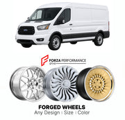 FORGED WHEELS RIMS for FORD TRANSIT FULL-SIZE VAN NORTH AMERICA 2015+

Custom forged wheels for Ford Transit Full-Size Van North America 2015+. Made-to-order monoblock, 2-piece and 3-piece rims in custom sizes, offsets, colors and finishes with guaranteed fitment.

We manufacture premium quality forged wheels rims for Ford Transit Full-Size Van North America 2015+ in any design, size, color.

THIS WHEEL DESIGN CAN BE CUSTOM-MADE FOR YOUR CAR IN ANY SIZE AND COLOR OPTIONS
Available in monoblock, 2-piece, 3-p