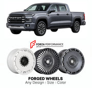 Custom forged wheels for Foton Tunland V9 2024+. Made-to-order monoblock, 2-piece and 3-piece wheels in custom sizes, offsets, colors and finishes with guaranteed vehicle fitment.

We manufacture premium quality forged wheels rims for Foton Tunland V9 2024+ in any design, size, color.

THIS WHEEL DESIGN CAN BE CUSTOM-MADE FOR YOUR CAR IN ANY SIZE AND COLOR OPTIONS
Available in monoblock, 2-piece, 3-piece, duoblock, beadlock
3D wheel renderings are provided according to the exact dimensions and specification