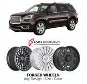 FORGED WHEELS RIMS for GMC ACADIA DENALI 2007+

Custom forged wheels for GMC Acadia Denali 2007+. Made-to-order monoblock, 2-piece and 3-piece rims in custom sizes, offsets, colors and finishes with guaranteed fitment.

We manufacture premium quality forged wheels rims for GMC Acadia Denali 2007+ in any design, size, color.

THIS WHEEL DESIGN CAN BE CUSTOM-MADE FOR YOUR CAR IN ANY SIZE AND COLOR OPTIONS
Available in monoblock, 2-piece, 3-piece, duoblock, beadlock
3D wheel renderings are provided according t