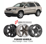 FORGED WHEELS RIMS for GMC ACADIA SLE 2007+

Custom forged wheels for GMC Acadia SLE 2007+. Made-to-order monoblock, 2-piece and 3-piece rims in custom sizes, offsets, colors and finishes with guaranteed fitment.

We manufacture premium quality forged wheels rims for GMC Acadia SLE 2007+ in any design, size, color.

THIS WHEEL DESIGN CAN BE CUSTOM-MADE FOR YOUR CAR IN ANY SIZE AND COLOR OPTIONS
Available in monoblock, 2-piece, 3-piece, duoblock, beadlock
3D wheel renderings are provided according to the exa