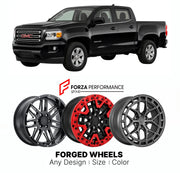FORGED WHEELS RIMS for GMC CANYON 2015 - 2022

Custom forged wheels for GMC Canyon 2015 - 2022. Made-to-order monoblock, 2-piece and 3-piece rims in custom sizes, offsets, colors and finishes with guaranteed fitment.

We manufacture premium quality forged wheels rims for GMC Canyon 2015 - 2022 in any design, size, color.

THIS WHEEL DESIGN CAN BE CUSTOM-MADE FOR YOUR CAR IN ANY SIZE AND COLOR OPTIONS
Available in monoblock, 2-piece, 3-piece, duoblock, beadlock
3D wheel renderings are provided according to t