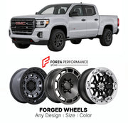 FORGED WHEELS RIMS for GMC CANYON AT4 2004+

Custom forged wheels for GMC Canyon AT4 2004+. Made-to-order monoblock, 2-piece and 3-piece rims in custom sizes, offsets, colors and finishes with guaranteed fitment.

We manufacture premium quality forged wheels rims for GMC Canyon AT4 2004+ in any design, size, color.

THIS WHEEL DESIGN CAN BE CUSTOM-MADE FOR YOUR CAR IN ANY SIZE AND COLOR OPTIONS
Available in monoblock, 2-piece, 3-piece, duoblock, beadlock
3D wheel renderings are provided according to the exa