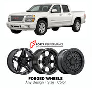 FORGED WHEELS RIMS for GMC CANYON DENALI 2004+

Custom forged wheels for GMC Canyon Denali 2004+. Made-to-order monoblock, 2-piece and 3-piece rims in custom sizes, offsets, colors and finishes with guaranteed fitment.

We manufacture premium quality forged wheels rims for GMC Canyon Denali 2004+ in any design, size, color.

THIS WHEEL DESIGN CAN BE CUSTOM-MADE FOR YOUR CAR IN ANY SIZE AND COLOR OPTIONS
Available in monoblock, 2-piece, 3-piece, duoblock, beadlock
3D wheel renderings are provided according t