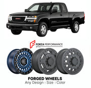 FORGED WHEELS RIMS for GMC CANYON SLE 2004+

Custom forged wheels for GMC Canyon SLE 2004+. Made-to-order monoblock, 2-piece and 3-piece rims in custom sizes, offsets, colors and finishes with guaranteed fitment.

We manufacture premium quality forged wheels rims for GMC Canyon SLE 2004+ in any design, size, color.

THIS WHEEL DESIGN CAN BE CUSTOM-MADE FOR YOUR CAR IN ANY SIZE AND COLOR OPTIONS
Available in monoblock, 2-piece, 3-piece, duoblock, beadlock
3D wheel renderings are provided according to the exa
