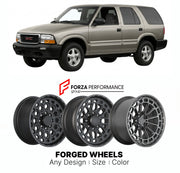 FORGED WHEELS RIMS for GMC ENVOY 1998 - 2000

Custom forged wheels for GMC Envoy 1998 - 2000. Made-to-order monoblock, 2-piece and 3-piece rims in custom sizes, offsets, colors and finishes with guaranteed fitment.

We manufacture premium quality forged wheels rims for GMC Envoy 1998 - 2000 in any design, size, color.

THIS WHEEL DESIGN CAN BE CUSTOM-MADE FOR YOUR CAR IN ANY SIZE AND COLOR OPTIONS
Available in monoblock, 2-piece, 3-piece, duoblock, beadlock
3D wheel renderings are provided according to the 