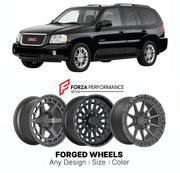 FORGED WHEELS RIMS for GMC ENVOY DENALI GMT360 1998 - 2009

Custom forged wheels for GMC Envoy Denali GMT360 1998 - 2009. Made-to-order monoblock, 2-piece and 3-piece rims in custom sizes, offsets, colors and finishes with guaranteed fitment.

We manufacture premium quality forged wheels rims for GMC Envoy Denali GMT360 1998 - 2009 in any design, size, color.

THIS WHEEL DESIGN CAN BE CUSTOM-MADE FOR YOUR CAR IN ANY SIZE AND COLOR OPTIONS
Available in monoblock, 2-piece, 3-piece, duoblock, beadlock
3D wheel