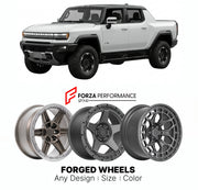 FORGED WHEELS RIMS for GMC HUMMER EV 2022 - 2024

Custom forged wheels for GMC Hummer EV 2022 - 2024. Made-to-order monoblock, 2-piece and 3-piece rims in custom sizes, offsets, colors and finishes with guaranteed fitment.

We manufacture premium quality forged wheels rims for GMC Hummer EV 2022 - 2024 in any design, size, color.

THIS WHEEL DESIGN CAN BE CUSTOM-MADE FOR YOUR CAR IN ANY SIZE AND COLOR OPTIONS
Available in monoblock, 2-piece, 3-piece, duoblock, beadlock
3D wheel renderings are provided accor