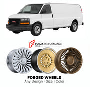 FORGED WHEELS RIMS for GMC SAVANA CARGO VAN 1996+

Custom forged wheels for GMC Savana Cargo Van 1996+. Made-to-order monoblock, 2-piece and 3-piece rims in custom sizes, offsets, colors and finishes with guaranteed fitment.

We manufacture premium quality forged wheels rims for GMC Savana Cargo Van 1996+ in any design, size, color.

THIS WHEEL DESIGN CAN BE CUSTOM-MADE FOR YOUR CAR IN ANY SIZE AND COLOR OPTIONS
Available in monoblock, 2-piece, 3-piece, duoblock, beadlock
3D wheel renderings are provided ac