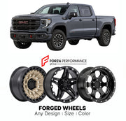 FORGED WHEELS RIMS for GMC SIERRA 1500 AT4X T1XX 2019+

Custom forged wheels for GMC Sierra 1500 AT4X T1XX 2019+. Made-to-order monoblock, 2-piece and 3-piece rims in custom sizes, offsets, colors and finishes with guaranteed fitment.

We manufacture premium quality forged wheels rims for GMC Sierra 1500 AT4X T1XX 2019+ in any design, size, color.

THIS WHEEL DESIGN CAN BE CUSTOM-MADE FOR YOUR CAR IN ANY SIZE AND COLOR OPTIONS
Available in monoblock, 2-piece, 3-piece, duoblock, beadlock
3D wheel renderings 