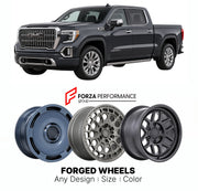 FORGED WHEELS RIMS for GMC SIERRA 1500 DENALI T1XX 2019+

Custom forged wheels for GMC Sierra 1500 Denali T1XX 2019+. Made-to-order monoblock, 2-piece and 3-piece rims in custom sizes, offsets, colors and finishes with guaranteed fitment.

We manufacture premium quality forged wheels rims for GMC Sierra 1500 Denali T1XX 2019+ in any design, size, color.

THIS WHEEL DESIGN CAN BE CUSTOM-MADE FOR YOUR CAR IN ANY SIZE AND COLOR OPTIONS
Available in monoblock, 2-piece, 3-piece, duoblock, beadlock
3D wheel rende
