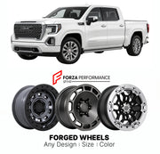 FORGED WHEELS RIMS for GMC SIERRA 1500 DENALI ULTIMATE T1XX 2019+

Custom forged wheels for GMC Sierra 1500 Denali Ultimate T1XX 2019+. Made-to-order monoblock, 2-piece and 3-piece rims in custom sizes, offsets, colors and finishes with guaranteed fitment.

We manufacture premium quality forged wheels rims for GMC Sierra 1500 Denali Ultimate T1XX 2019+ in any design, size, color.

THIS WHEEL DESIGN CAN BE CUSTOM-MADE FOR YOUR CAR IN ANY SIZE AND COLOR OPTIONS
Available in monoblock, 2-piece, 3-piece, duoblo