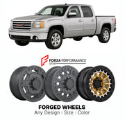 FORGED WHEELS RIMS for GMC SIERRA 1500 SLT GMT900 2007 - 2013

Custom forged wheels for GMC Sierra 1500 SLT GMT900 2007 - 2013. Made-to-order monoblock, 2-piece and 3-piece rims in custom sizes, offsets, colors and finishes with guaranteed fitment.

We manufacture premium quality forged wheels rims for GMC Sierra 1500 SLT GMT900 2007 - 2013 in any design, size, color.

THIS WHEEL DESIGN CAN BE CUSTOM-MADE FOR YOUR CAR IN ANY SIZE AND COLOR OPTIONS
Available in monoblock, 2-piece, 3-piece, duoblock, beadlock