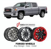 FORGED WHEELS RIMS for GMC SIERRA 1500 SLT K2XX 2014 - 2018

Custom forged wheels for GMC Sierra 1500 SLT K2XX 2014 - 2018. Made-to-order monoblock, 2-piece and 3-piece rims in custom sizes, offsets, colors and finishes with guaranteed fitment.

We manufacture premium quality forged wheels rims for GMC Sierra 1500 SLT K2XX 2014 - 2018 in any design, size, color.

THIS WHEEL DESIGN CAN BE CUSTOM-MADE FOR YOUR CAR IN ANY SIZE AND COLOR OPTIONS
Available in monoblock, 2-piece, 3-piece, duoblock, beadlock
3D wh
