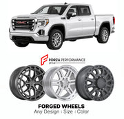 FORGED WHEELS RIMS for GMC SIERRA 1500 SLT T1XX 2019+

Custom forged wheels for GMC Sierra 1500 SLT T1XX 2019+. Made-to-order monoblock, 2-piece and 3-piece rims in custom sizes, offsets, colors and finishes with guaranteed fitment.

We manufacture premium quality forged wheels rims for GMC Sierra 1500 SLT T1XX 2019+ in any design, size, color.

THIS WHEEL DESIGN CAN BE CUSTOM-MADE FOR YOUR CAR IN ANY SIZE AND COLOR OPTIONS
Available in monoblock, 2-piece, 3-piece, duoblock, beadlock
3D wheel renderings are
