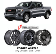 FORGED WHEELS RIMS for GMC SIERRA 1500 T1XX 2019+

Custom forged wheels for GMC Sierra 1500 T1XX 2019+. Made-to-order monoblock, 2-piece and 3-piece rims in custom sizes, offsets, colors and finishes with guaranteed fitment.

We manufacture premium quality forged wheels rims for GMC Sierra 1500 T1XX 2019+ in any design, size, color.

THIS WHEEL DESIGN CAN BE CUSTOM-MADE FOR YOUR CAR IN ANY SIZE AND COLOR OPTIONS
Available in monoblock, 2-piece, 3-piece, duoblock, beadlock
3D wheel renderings are provided ac
