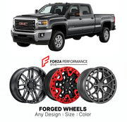 FORGED WHEELS RIMS for GMC SIERRA HD GMT800 GMT900 K2XX T1XX 2001+

Custom forged wheels for GMC Sierra HD GMT800 GMT900 K2XX T1XX 2001+. Made-to-order monoblock, 2-piece and 3-piece rims in custom sizes, offsets, colors and finishes with guaranteed fitment.

We manufacture premium quality forged wheels rims for GMC Sierra HD GMT800 GMT900 K2XX T1XX 2001+ in any design, size, color.

THIS WHEEL DESIGN CAN BE CUSTOM-MADE FOR YOUR CAR IN ANY SIZE AND COLOR OPTIONS
Available in monoblock, 2-piece, 3-piece, duo