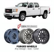 FORGED WHEELS RIMS for GMC SIERRA HD GMT900 2007 - 2014

Custom forged wheels for GMC Sierra HD GMT900 2007 - 2014. Made-to-order monoblock, 2-piece and 3-piece rims in custom sizes, offsets, colors and finishes with guaranteed fitment.

We manufacture premium quality forged wheels rims for GMC Sierra HD GMT900 2007 - 2014 in any design, size, color.

THIS WHEEL DESIGN CAN BE CUSTOM-MADE FOR YOUR CAR IN ANY SIZE AND COLOR OPTIONS
Available in monoblock, 2-piece, 3-piece, duoblock, beadlock
3D wheel renderin