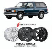 FORGED WHEELS RIMS for GMC YUKON 2-DOOR GMT400 1992 - 1999

Custom forged wheels for GMC Yukon 2-Door GMT400 1992 - 1999. Made-to-order monoblock, 2-piece and 3-piece rims in custom sizes, offsets, colors and finishes with guaranteed fitment.

We manufacture premium quality forged wheels rims for GMC Yukon 2-Door GMT400 1992 - 1999 in any design, size, color.

THIS WHEEL DESIGN CAN BE CUSTOM-MADE FOR YOUR CAR IN ANY SIZE AND COLOR OPTIONS
Available in monoblock, 2-piece, 3-piece, duoblock, beadlock
3D wheel