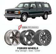 FORGED WHEELS RIMS for GMC YUKON 4-DOOR GMT400 1992 - 1999

Custom forged wheels for GMC Yukon 4-Door GMT400 1992 - 1999. Made-to-order monoblock, 2-piece and 3-piece rims in custom sizes, offsets, colors and finishes with guaranteed fitment.

We manufacture premium quality forged wheels rims for GMC Yukon 4-Door GMT400 1992 - 1999 in any design, size, color.

THIS WHEEL DESIGN CAN BE CUSTOM-MADE FOR YOUR CAR IN ANY SIZE AND COLOR OPTIONS
Available in monoblock, 2-piece, 3-piece, duoblock, beadlock
3D wheel