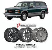 FORGED WHEELS RIMS for GMC YUKON DENALI GMT400 1992 - 1999

Custom forged wheels for GMC Yukon Denali GMT400 1992 - 1999. Made-to-order monoblock, 2-piece and 3-piece rims in custom sizes, offsets, colors and finishes with guaranteed fitment.

We manufacture premium quality forged wheels rims for GMC Yukon Denali GMT400 1992 - 1999 in any design, size, color.

THIS WHEEL DESIGN CAN BE CUSTOM-MADE FOR YOUR CAR IN ANY SIZE AND COLOR OPTIONS
Available in monoblock, 2-piece, 3-piece, duoblock, beadlock
3D wheel