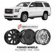 FORGED WHEELS RIMS for GMC YUKON K2XX 2015 - 2020

Custom forged wheels for GMC Yukon K2XX 2015 - 2020. Made-to-order monoblock, 2-piece and 3-piece rims in custom sizes, offsets, colors and finishes with guaranteed fitment.

We manufacture premium quality forged wheels rims for GMC Yukon K2XX 2015 - 2020 in any design, size, color.

THIS WHEEL DESIGN CAN BE CUSTOM-MADE FOR YOUR CAR IN ANY SIZE AND COLOR OPTIONS
Available in monoblock, 2-piece, 3-piece, duoblock, beadlock
3D wheel renderings are provided ac