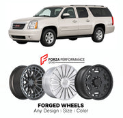 FORGED WHEELS RIMS for GMC YUKON XL GMT900 2007 - 2014

Custom forged wheels for GMC Yukon XL GMT900 2007 - 2014. Made-to-order monoblock, 2-piece and 3-piece rims in custom sizes, offsets, colors and finishes with guaranteed fitment.

We manufacture premium quality forged wheels rims for GMC Yukon XL GMT900 2007 - 2014 in any design, size, color.

THIS WHEEL DESIGN CAN BE CUSTOM-MADE FOR YOUR CAR IN ANY SIZE AND COLOR OPTIONS
Available in monoblock, 2-piece, 3-piece, duoblock, beadlock
3D wheel renderings 