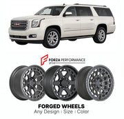 FORGED WHEELS RIMS for GMC YUKON XL K2XX 2015 - 2020

Custom forged wheels for GMC Yukon XL K2XX 2015 - 2020. Made-to-order monoblock, 2-piece and 3-piece rims in custom sizes, offsets, colors and finishes with guaranteed fitment.

We manufacture premium quality forged wheels rims for GMC Yukon XL K2XX 2015 - 2020 in any design, size, color.

THIS WHEEL DESIGN CAN BE CUSTOM-MADE FOR YOUR CAR IN ANY SIZE AND COLOR OPTIONS
Available in monoblock, 2-piece, 3-piece, duoblock, beadlock
3D wheel renderings are pr