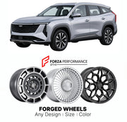 Custom forged wheels for Geely Boyue L 2022+. Made-to-order monoblock, 2-piece and 3-piece wheels in custom sizes, offsets, colors and finishes with guaranteed vehicle fitment.

We manufacture premium quality forged wheels rims for Geely Boyue L 2022+ in any design, size, color.

THIS WHEEL DESIGN CAN BE CUSTOM-MADE FOR YOUR CAR IN ANY SIZE AND COLOR OPTIONS
Available in monoblock, 2-piece, 3-piece, duoblock, beadlock
3D wheel renderings are provided according to the exact dimensions and specifications requ