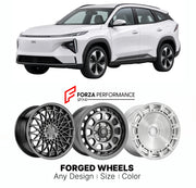 Custom forged wheels for Geely Galaxy L7 2023+. Made-to-order monoblock, 2-piece and 3-piece wheels in custom sizes, offsets, colors and finishes with guaranteed vehicle fitment.

We manufacture premium quality forged wheels rims for Geely Galaxy L7 2023+ in any design, size, color.

THIS WHEEL DESIGN CAN BE CUSTOM-MADE FOR YOUR CAR IN ANY SIZE AND COLOR OPTIONS
Available in monoblock, 2-piece, 3-piece, duoblock, beadlock
3D wheel renderings are provided according to the exact dimensions and specifications 
