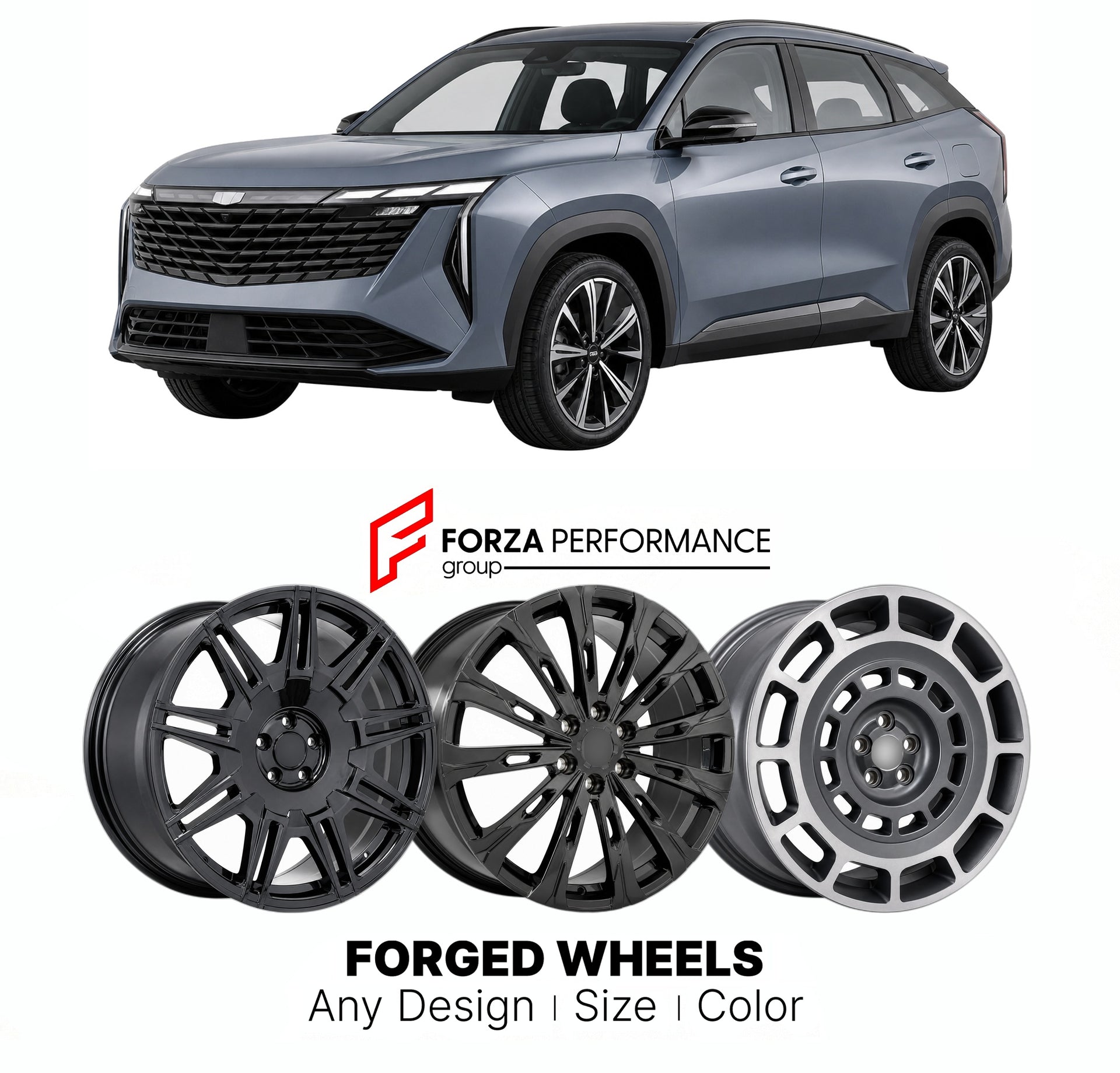 Custom forged wheels for Geely Starray Atlas 2023+. Made-to-order monoblock, 2-piece and 3-piece wheels in custom sizes, offsets, colors and finishes with guaranteed vehicle fitment.

We manufacture premium quality forged wheels rims for Geely Starray Atlas 2023+ in any design, size, color.

THIS WHEEL DESIGN CAN BE CUSTOM-MADE FOR YOUR CAR IN ANY SIZE AND COLOR OPTIONS
Available in monoblock, 2-piece, 3-piece, duoblock, beadlock
3D wheel renderings are provided according to the exact dimensions and specifi