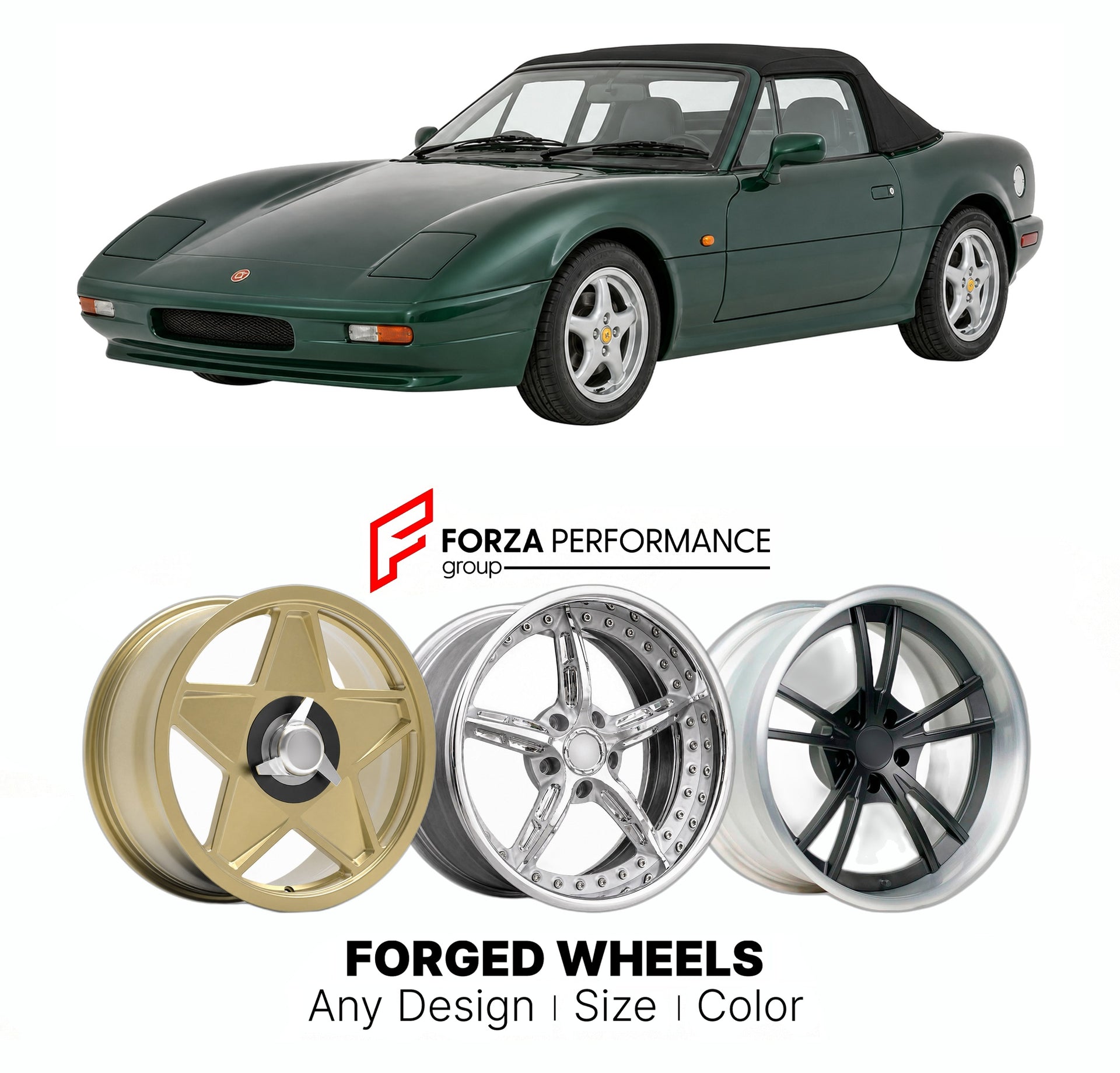 CUSTOM CLASSIC VINTAGE RESTOMOD RETRO OLD SCHOOL FORGED WHEELS RIMS for GINETTA G33 1990 - 1993

Custom forged wheels for Ginetta G33 1990 - 1993. Classic, vintage, restomod wheel designs made to order in custom sizes, offsets, colors and finishes.

We manufacture premium quality forged wheels rims for Ginetta G33 1990 - 1993 in any design, size, color.

THIS WHEEL DESIGN CAN BE CUSTOM-MADE FOR YOUR CAR IN ANY SIZE AND COLOR OPTIONS
Available in monoblock, 2-piece, 3-piece, duoblock, beadlock
3D wheel rende