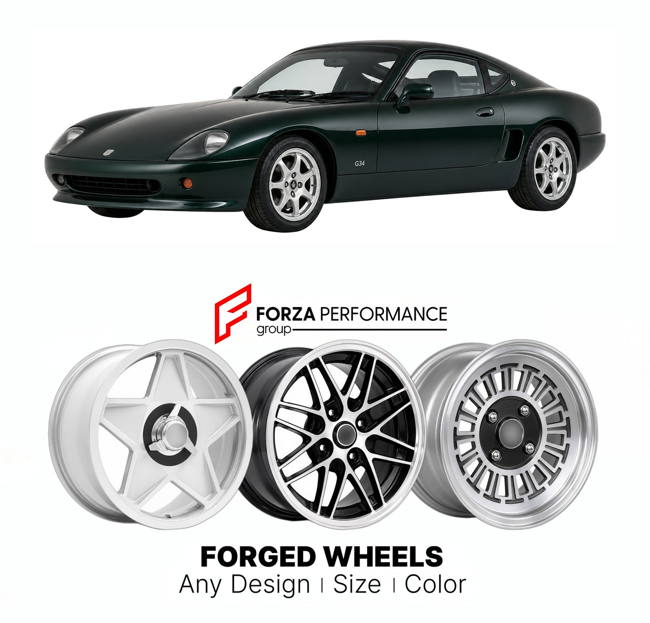 CUSTOM CLASSIC VINTAGE RESTOMOD RETRO OLD SCHOOL FORGED WHEELS RIMS for GINETTA G34 1995 - 1999

Custom forged wheels for Ginetta G34 1995 - 1999. Classic, vintage, restomod wheel designs made to order in custom sizes, offsets, colors and finishes.

We manufacture premium quality forged wheels rims for Ginetta G34 1995 - 1999 in any design, size, color.

THIS WHEEL DESIGN CAN BE CUSTOM-MADE FOR YOUR CAR IN ANY SIZE AND COLOR OPTIONS
Available in monoblock, 2-piece, 3-piece, duoblock, beadlock
3D wheel rende