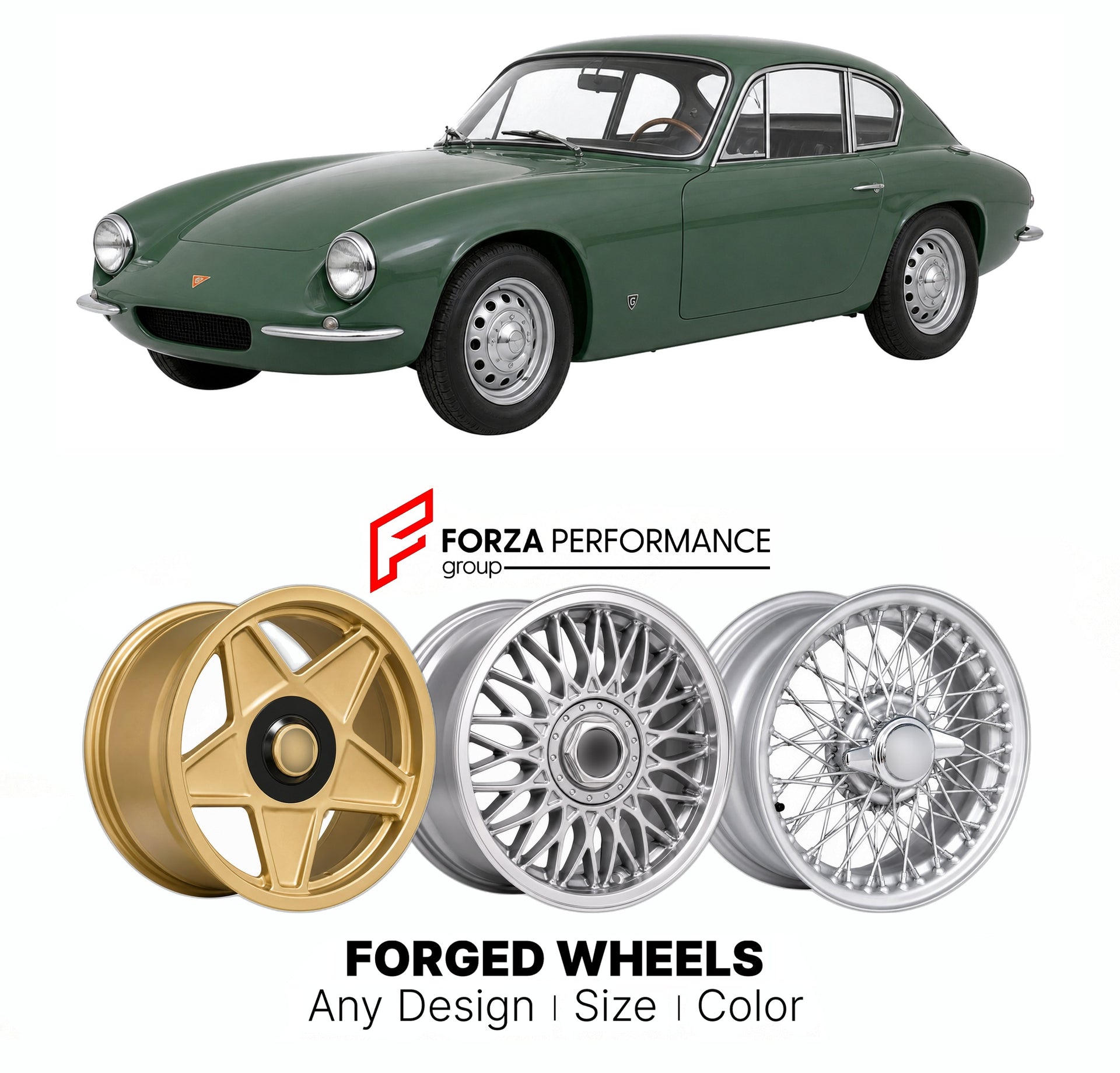 CUSTOM CLASSIC VINTAGE RESTOMOD RETRO OLD SCHOOL FORGED WHEELS RIMS for GINETTA G4 1961 - 1969

Custom forged wheels for Ginetta G4 1961 - 1969. Classic, vintage, restomod wheel designs made to order in custom sizes, offsets, colors and finishes.

We manufacture premium quality forged wheels rims for Ginetta G4 1961 - 1969 in any design, size, color.

THIS WHEEL DESIGN CAN BE CUSTOM-MADE FOR YOUR CAR IN ANY SIZE AND COLOR OPTIONS
Available in monoblock, 2-piece, 3-piece, duoblock, beadlock
3D wheel renderin