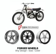 Custom forged motorcycle wheels for Harley Davidson Baja 100 1969 - 1972. Any size, color and finish. ABS/non-ABS fitment available.

We manufacture premium quality forged motorcycle wheels rims for Harley Davidson Baja 100 1969 - 1972 in any design, size, color.

We ensure your wheel set is delivered and fitted perfectly.

Finishing: Any

Optional for an additional price: Dual-Color, Brushing, Chroming, Polishing, Carbon Barrel.

We offer motorcycle wheels in many sizes: 12, 13, 14, 15, 16, 17, 18, 19, 20,