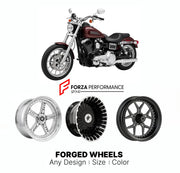 Custom forged motorcycle wheels for Harley Davidson FXDL Dyna Low Rider 2014 - 2017. Any size, color and finish. ABS/non-ABS fitment available.

We manufacture premium quality forged motorcycle wheels rims for Harley Davidson FXDL Dyna Low Rider 2014 - 2017 in any design, size, color.

We ensure your wheel set is delivered and fitted perfectly.

Finishing: Any

Optional for an additional price: Dual-Color, Brushing, Chroming, Polishing, Carbon Barrel.

We offer motorcycle wheels in many sizes: 12, 13, 14, 1