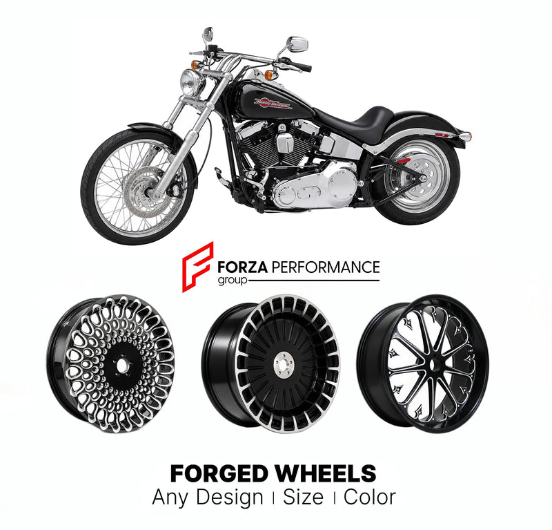 CUSTOM FORGED MOTORCYCLE WHEELS RIMS for HARLEY DAVIDSON FXSTD SOFTAIL DEUCE 2000 - 2007