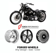 Custom forged motorcycle wheels for Harley Davidson FXSTSB Bad Boy 1995 - 1997. Any size, color and finish. ABS/non-ABS fitment available.

We manufacture premium quality forged motorcycle wheels rims for Harley Davidson FXSTSB Bad Boy 1995 - 1997 in any design, size, color.

We ensure your wheel set is delivered and fitted perfectly.

Finishing: Any

Optional for an additional price: Dual-Color, Brushing, Chroming, Polishing, Carbon Barrel.

We offer motorcycle wheels in many sizes: 12, 13, 14, 15, 16, 17,