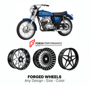 Custom forged motorcycle wheels for Harley Davidson M-65 1967 - 1972. Any size, color and finish. ABS/non-ABS fitment available.

We manufacture premium quality forged motorcycle wheels rims for Harley Davidson M-65 1967 - 1972 in any design, size, color.

We ensure your wheel set is delivered and fitted perfectly.

Finishing: Any

Optional for an additional price: Dual-Color, Brushing, Chroming, Polishing, Carbon Barrel.

We offer motorcycle wheels in many sizes: 12, 13, 14, 15, 16, 17, 18, 19, 20, 21, 22,