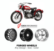 Custom forged motorcycle wheels for Harley Davidson Pacer 1962 - 1965. Any size, color and finish. ABS/non-ABS fitment available.

We manufacture premium quality forged motorcycle wheels rims for Harley Davidson Pacer 1962 - 1965 in any design, size, color.

We ensure your wheel set is delivered and fitted perfectly.

Finishing: Any

Optional for an additional price: Dual-Color, Brushing, Chroming, Polishing, Carbon Barrel.

We offer motorcycle wheels in many sizes: 12, 13, 14, 15, 16, 17, 18, 19, 20, 21, 2
