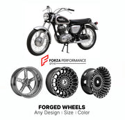Custom forged motorcycle wheels for Harley Davidson Rapido 1968 - 1972. Any size, color and finish. ABS/non-ABS fitment available.

We manufacture premium quality forged motorcycle wheels rims for Harley Davidson Rapido 1968 - 1972 in any design, size, color.

We ensure your wheel set is delivered and fitted perfectly.

Finishing: Any

Optional for an additional price: Dual-Color, Brushing, Chroming, Polishing, Carbon Barrel.

We offer motorcycle wheels in many sizes: 12, 13, 14, 15, 16, 17, 18, 19, 20, 21,