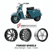 Custom forged motorcycle wheels for Harley Davidson Topper 1960 - 1965. Any size, color and finish. ABS/non-ABS fitment available.

We manufacture premium quality forged motorcycle wheels rims for Harley Davidson Topper 1960 - 1965 in any design, size, color.

We ensure your wheel set is delivered and fitted perfectly.

Finishing: Any

Optional for an additional price: Dual-Color, Brushing, Chroming, Polishing, Carbon Barrel.

We offer motorcycle wheels in many sizes: 12, 13, 14, 15, 16, 17, 18, 19, 20, 21,