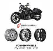 Custom forged motorcycle wheels for Harley Davidson VRSCDX Night Rod Special 2007 - 2017. Any size, color and finish. ABS/non-ABS fitment available.

We manufacture premium quality forged motorcycle wheels rims for Harley Davidson VRSCDX Night Rod Special 2007 - 2017 in any design, size, color.

We ensure your wheel set is delivered and fitted perfectly.

Finishing: Any

Optional for an additional price: Dual-Color, Brushing, Chroming, Polishing, Carbon Barrel.

We offer motorcycle wheels in many sizes: 12,