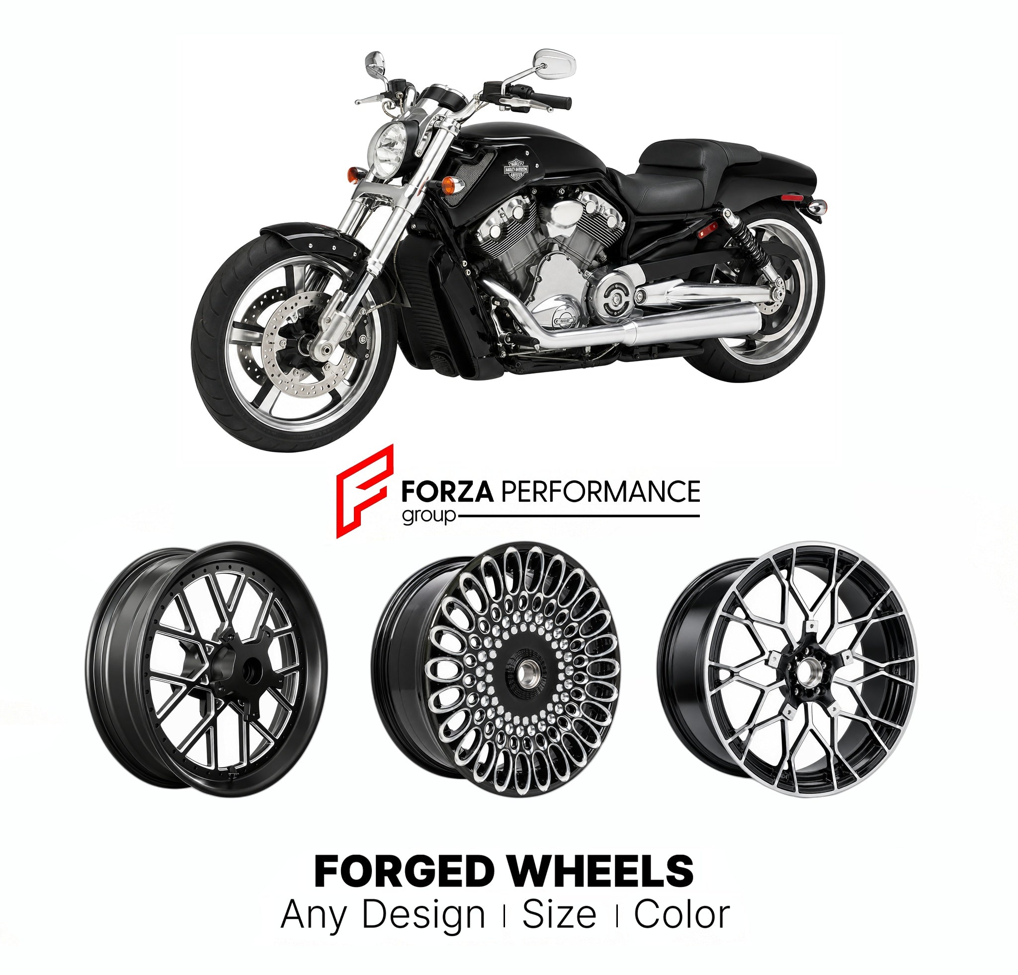 CUSTOM FORGED MOTORCYCLE WHEELS RIMS for HARLEY DAVIDSON VRSCF V-ROD ...