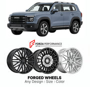 Custom forged wheels for Haval GWM Dargo Big Dog 2020+. Made-to-order monoblock, 2-piece and 3-piece wheels in custom sizes, offsets, colors and finishes with guaranteed vehicle fitment.

We manufacture premium quality forged wheels rims for Haval GWM Dargo Big Dog 2020+ in any design, size, color.

THIS WHEEL DESIGN CAN BE CUSTOM-MADE FOR YOUR CAR IN ANY SIZE AND COLOR OPTIONS
Available in monoblock, 2-piece, 3-piece, duoblock, beadlock
3D wheel renderings are provided according to the exact dimensions and