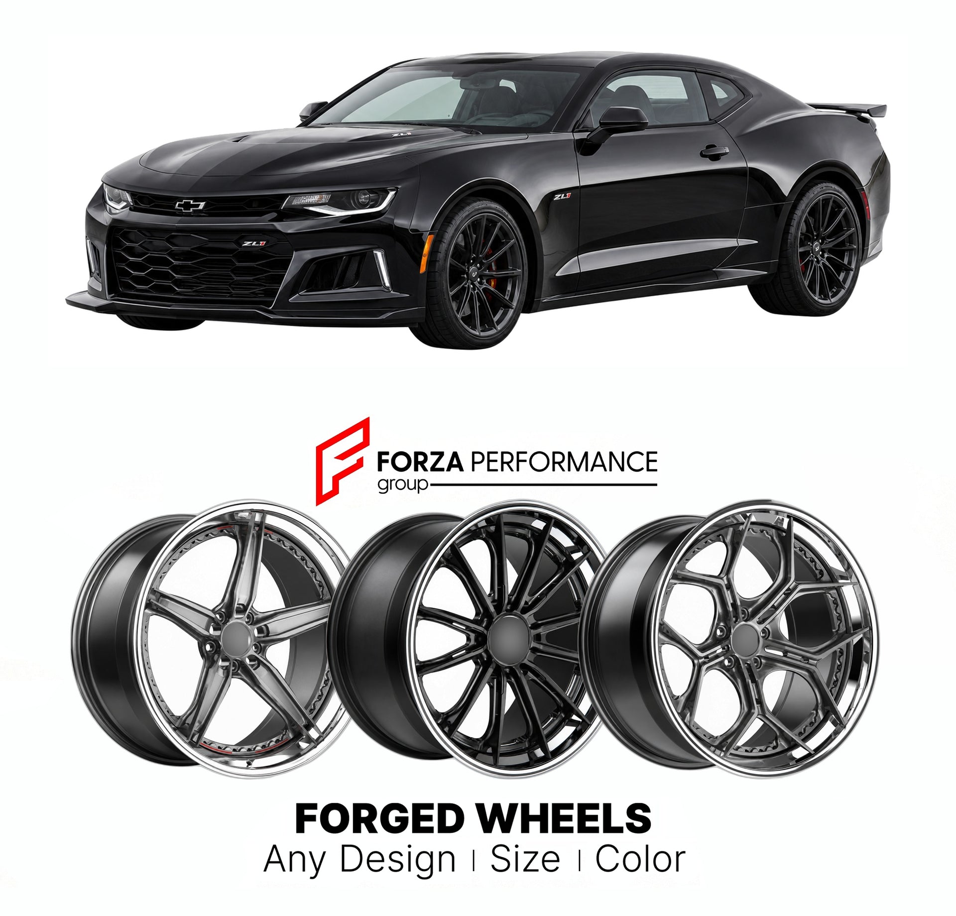 FORGED WHEELS RIMS for HENNESSEY EXORCIST CAMARO ZL1 2017+

Custom forged wheels for Hennessey Exorcist Camaro ZL1 2017+. Made-to-order monoblock, 2-piece and 3-piece rims in custom sizes, offsets, colors and finishes with guaranteed fitment.

We manufacture premium quality forged wheels rims for Hennessey Exorcist Camaro ZL1 2017+ in any design, size, color.

THIS WHEEL DESIGN CAN BE CUSTOM-MADE FOR YOUR CAR IN ANY SIZE AND COLOR OPTIONS
Available in monoblock, 2-piece, 3-piece, duoblock, beadlock
3D wheel