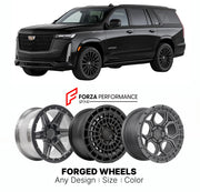 FORGED WHEELS RIMS for HENNESSEY HPE1000 ESCALADE CADILLAC PACKAGE 2023+

Custom forged wheels for Hennessey HPE1000 Escalade Cadillac Package 2023+. Made-to-order monoblock, 2-piece and 3-piece rims in custom sizes, offsets, colors and finishes with guaranteed fitment.

We manufacture premium quality forged wheels rims for Hennessey HPE1000 Escalade Cadillac Package 2023+ in any design, size, color.

THIS WHEEL DESIGN CAN BE CUSTOM-MADE FOR YOUR CAR IN ANY SIZE AND COLOR OPTIONS
Available in monoblock, 2-p