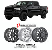 FORGED WHEELS RIMS for HENNESSEY MAMMOTH 1000 TRX RAM PACKAGE 2021 - 2024

Custom forged wheels for Hennessey Mammoth 1000 TRX Ram Package 2021 - 2024. Made-to-order monoblock, 2-piece and 3-piece rims in custom sizes, offsets, colors and finishes with guaranteed fitment.

We manufacture premium quality forged wheels rims for Hennessey Mammoth 1000 TRX Ram Package 2021 - 2024 in any design, size, color.

THIS WHEEL DESIGN CAN BE CUSTOM-MADE FOR YOUR CAR IN ANY SIZE AND COLOR OPTIONS
Available in monoblock, 